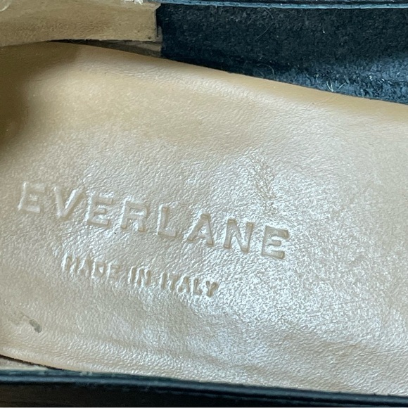 Everlane Black Leather Slip On Shoes The Day Glove Ballet Flats Size 7 - Picture 7 of 13